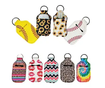 

Neoprene Cover Baseball Softball Keychains Chapstick Holder for Hand Sanitizer Bottle Gel Holder Sleeve Key Chain Gift SN3082