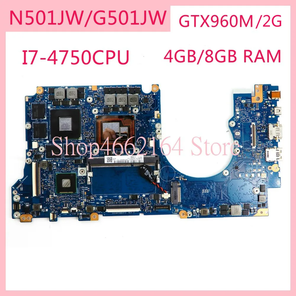 price reduction  N501JW I7-4750CPU GTX960M/2G motherboard For ASUS N501JW UX501JW UX501J N501J G501J G501JW Laptop m