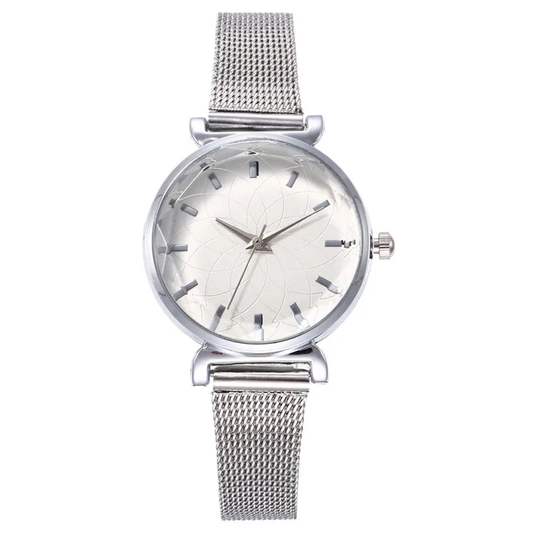 

new small simple women ladies lady alloy metal flower pattern dress quartz watches wholesale lady female gift party wrist watch