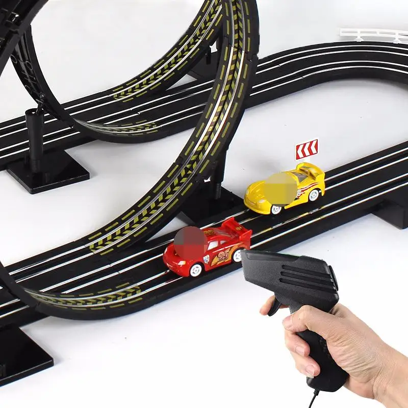 1: 64 электрическая Автомагнитола железная дорога игрушечный Слот ...