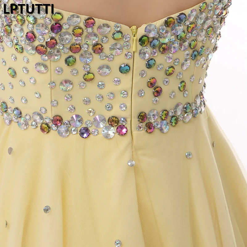 LPTUTTI CRYSTAL Новые сексуальные женские праздничные элегантные вечерние платья вечерние короткие Роскошные вечерние платья