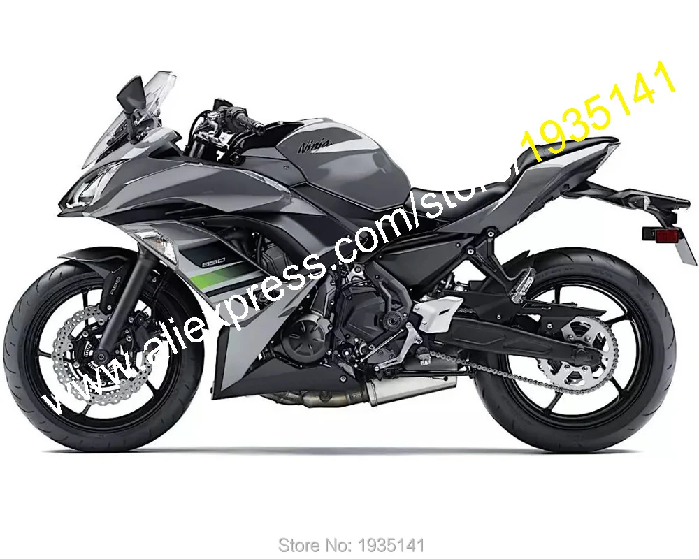 Для Kawasaki Ninja 650 2017 2018 2019 обтекатель 650R ER 6F 17 18 19 серый черный Aftermarket Sportbike Обтекатели