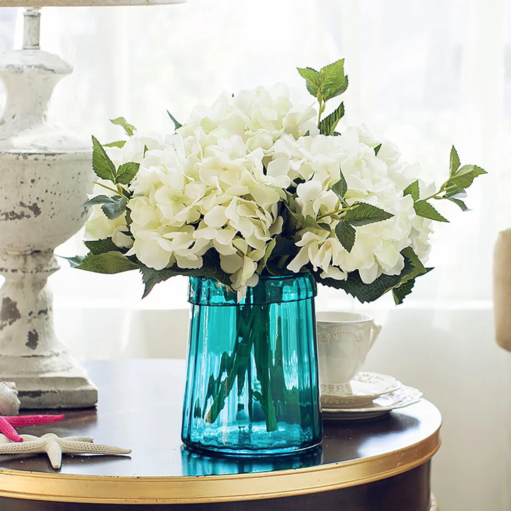 Одна картина маслом Гортензия 46 см Высокое качество имитация шелка цветок окно дома Свадебные украшения искусственный цветок