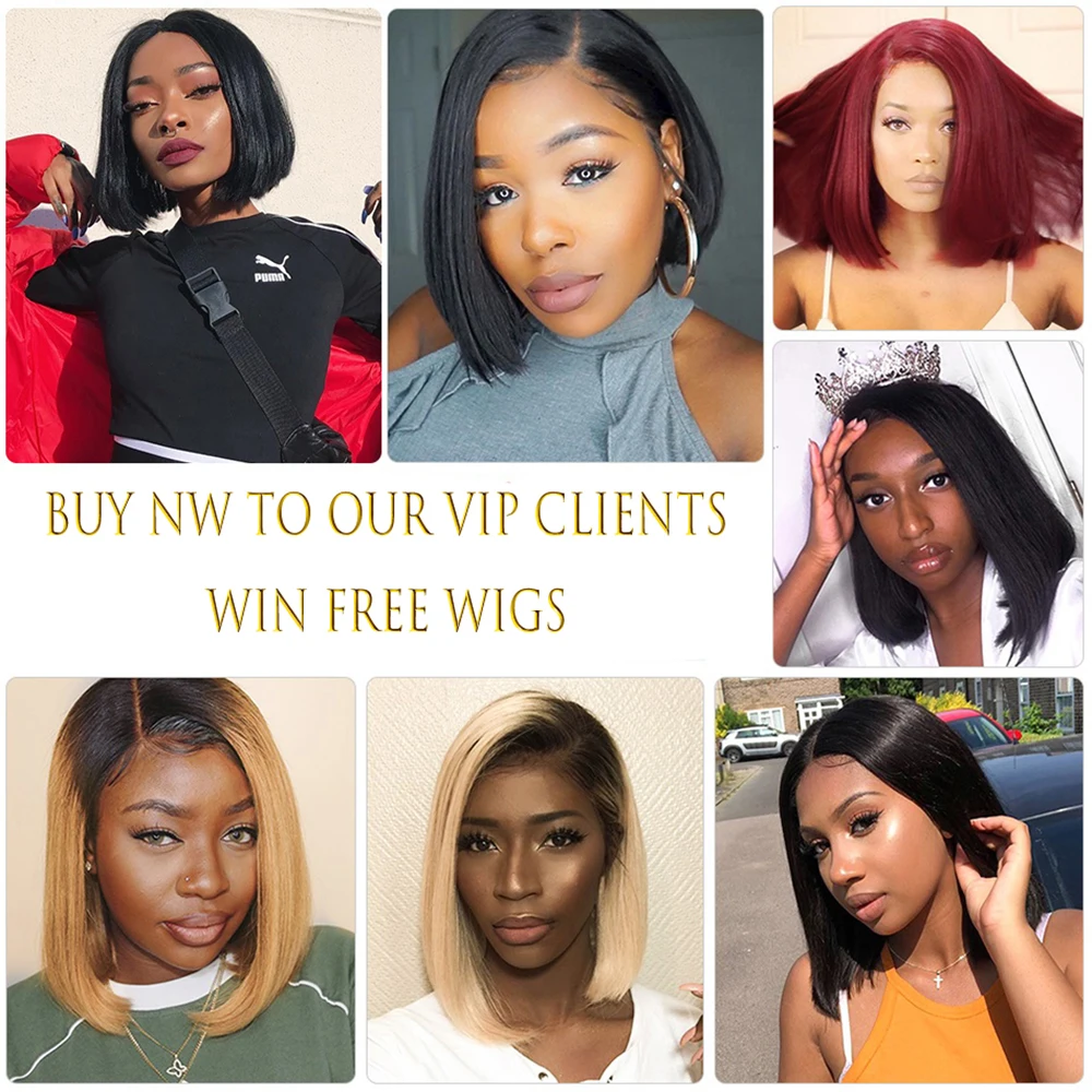 Lace Wigs Human Hair Wigs For Black Women Pre Plucked With Baby Hair Brazilian Non-Remy Hair Color 2 Straight Brown Bob Wigs