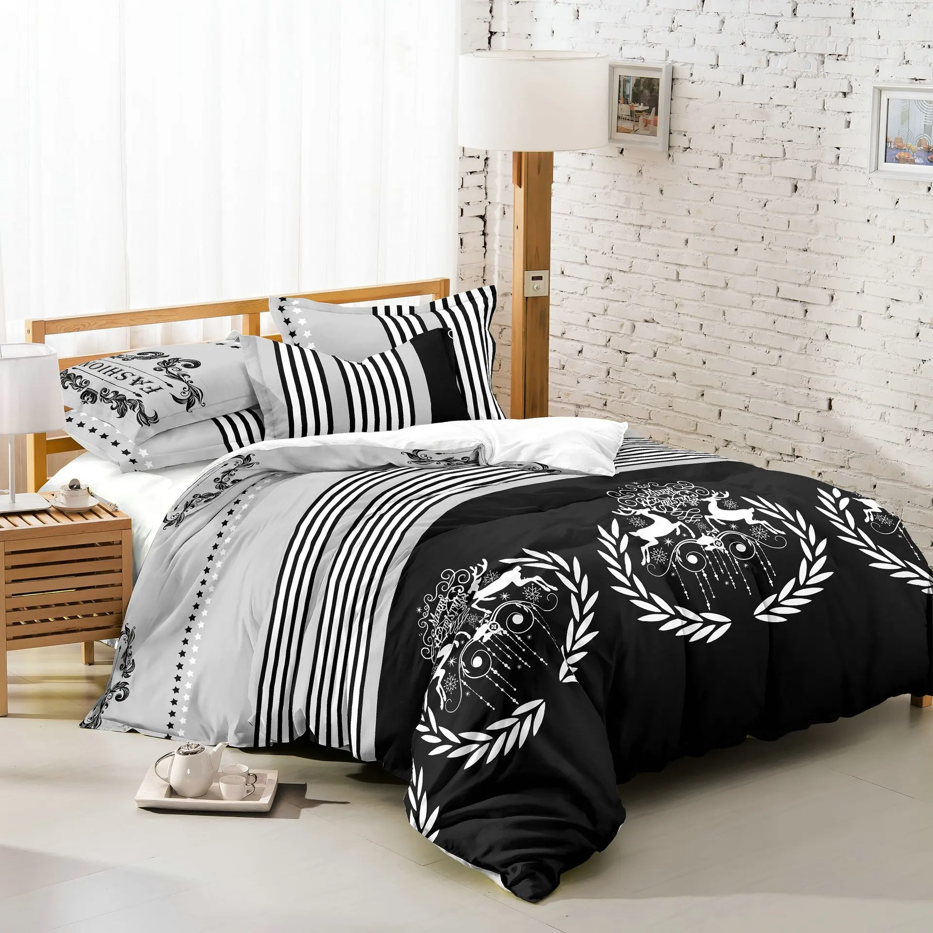 

Bed Sheet New Style Simple Style Series C Otton Quilt Duvet C Bedding Four