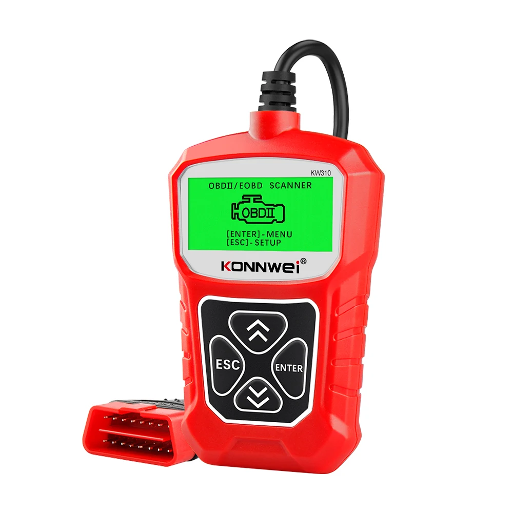 KONNWEI KW310 OBD2 Car Diagnostic Scan Tool Automotive ODB2 Code Reader with Russian OBD 2 Scanner Auto Tools PK ELM 327 V 1 5 Cylinder Stethoscope