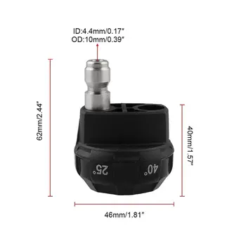 

Car Wash Nozzle For High Pressure Washer Metal Adjustable Spray Patterns Working Pressure Is Up To 4000 Psi 1 Set