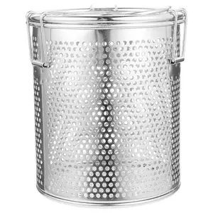 1Pc 304 Stainless Steel Seasoning Bag Gravy Soup Taste Spice Box Basket Brine Hot Pot Slag Separation mesh Colander Strainers