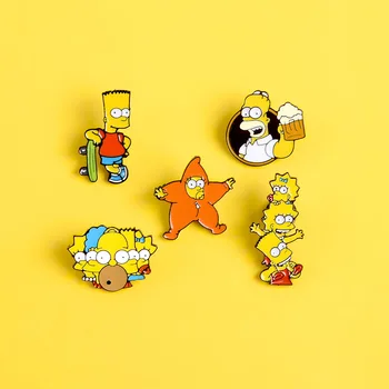 

1PC Funny Animated Enamel Pins Cute Cartoon Lapel Pins Bag Clothes Brooches Backpack Badges Wholesale Jewelry Gifts For Friends