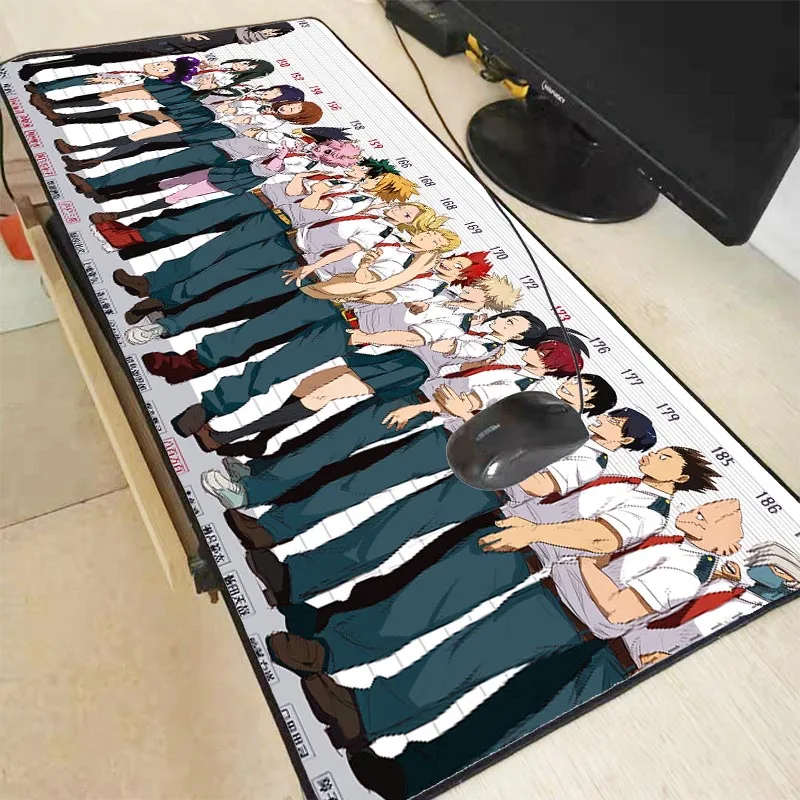 

XGZ My Hero Academia Mouse Pad Gaming Large Lock Edge Mousepad Anime Office Notbook Desk Mat Laptop Padmouse Games Pc Gamer Mats