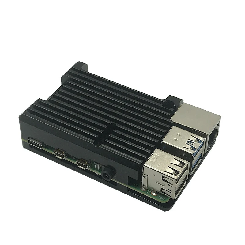 Горячий 3c-для Raspberry Pi 4 b-типа алюминиевый корпус металлический корпус алюминиевый сплав шасси Алюминиевый безвентиляторный охлаждающий жилет