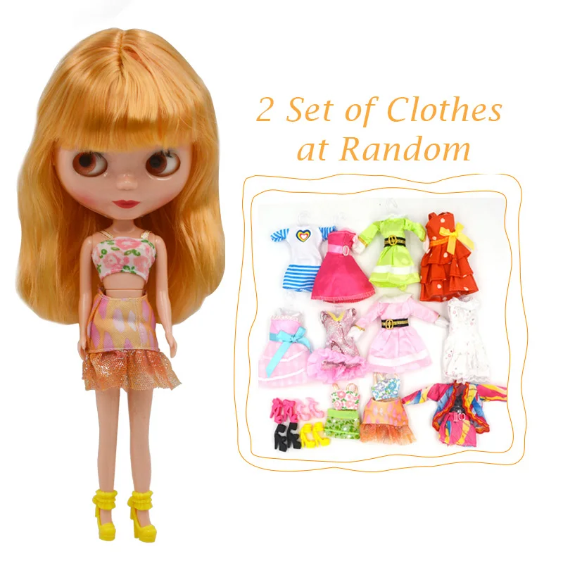Кукла блайз куклы блайз Blyth кукла BJD, кукла блайз фабрика Neo куклы бжд Обнаженная кукла Blyth индивидуализированные куклы могут изменить Макияж Платье DIY, 1/6 мяч соединены куклы идеи подарка 21куклы бжд - Цвет: B6-Outfit