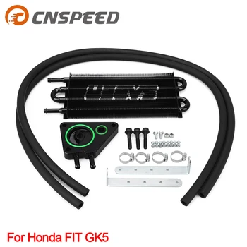 

SABER 4 Row Transmission Oil Cooler Radiator & Mounting Kit Remote Aluminum Alloy Oil Cooler + Hose Fit For Honda Fit Gk5