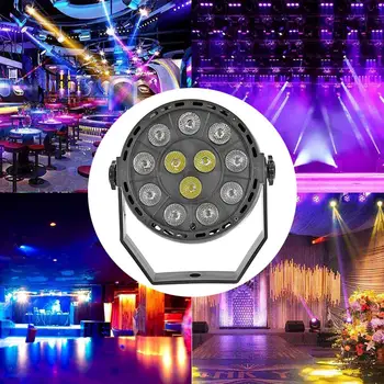 

12LED RGB DJ Disco Par Lamp Projector KD-USB IP44 Waterproof Wedding KTV Bar Party Stage Light with Remote Control US/EU