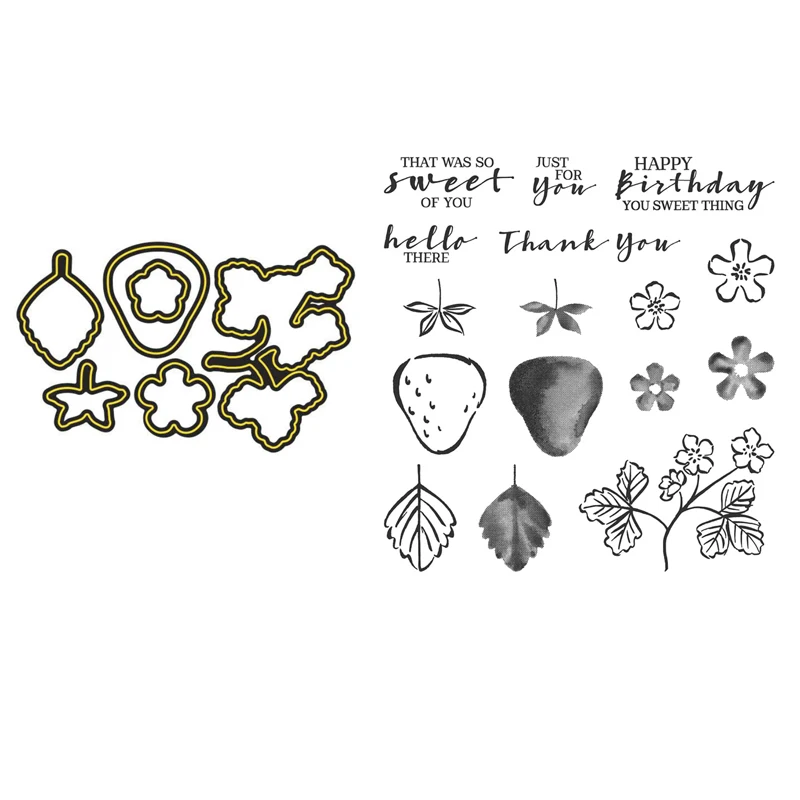 Parfum De Fraise sello y coordinación muere fresas claro sello tarjeta para hacer bricolaje álbum De recortes papel artesanía 2021 nuevo