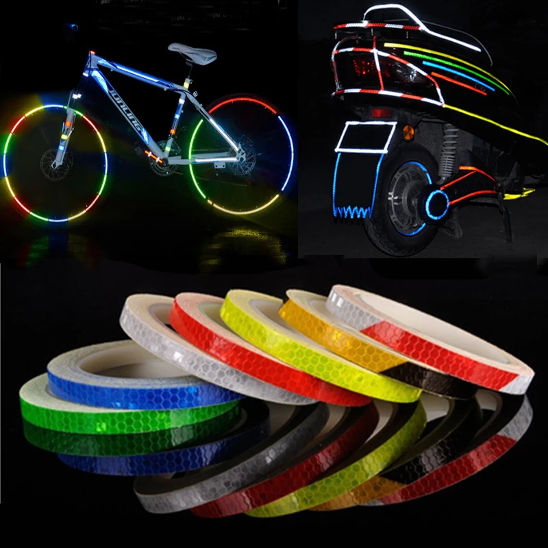 Pegatinas reflectantes adhesivas Para Bicicleta, cinta fluorescente Bh Para rueda de motocicleta, vinilo Para ruedas de carretera