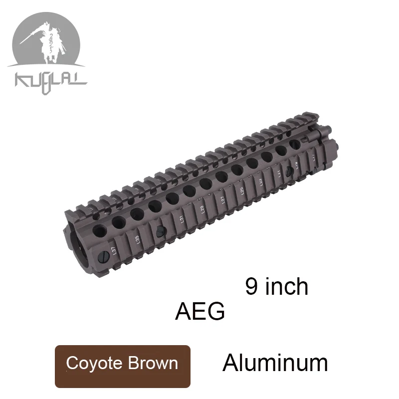 Алюминиевый жесткий слой анодированный MK18 RISII " 9" 1" страйкбол handguard черный CB тактический рельс для AEG GBB гель-бластер - Цвет: MK18 9 In Coyote AEG