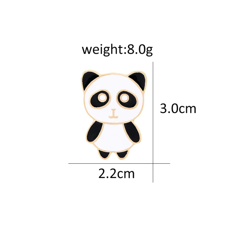Panda Модная шляпа панды эмалированные булавки забавные животные мешочек для брошек одежды нагрудные булавки забавные акробатики гигантский бейдж в форме панды мультфильм ювелирные изделия подарок - Окраска металла: Panda