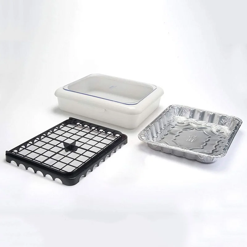 White QuickDone портативный причудливый фольга Panz для пикника на открытом воздухе 2 в 1 кастрюля из жаростойкого материала носитель вечерние держать свежий лоток контейнер для еды AKC6334 - Цвет: White