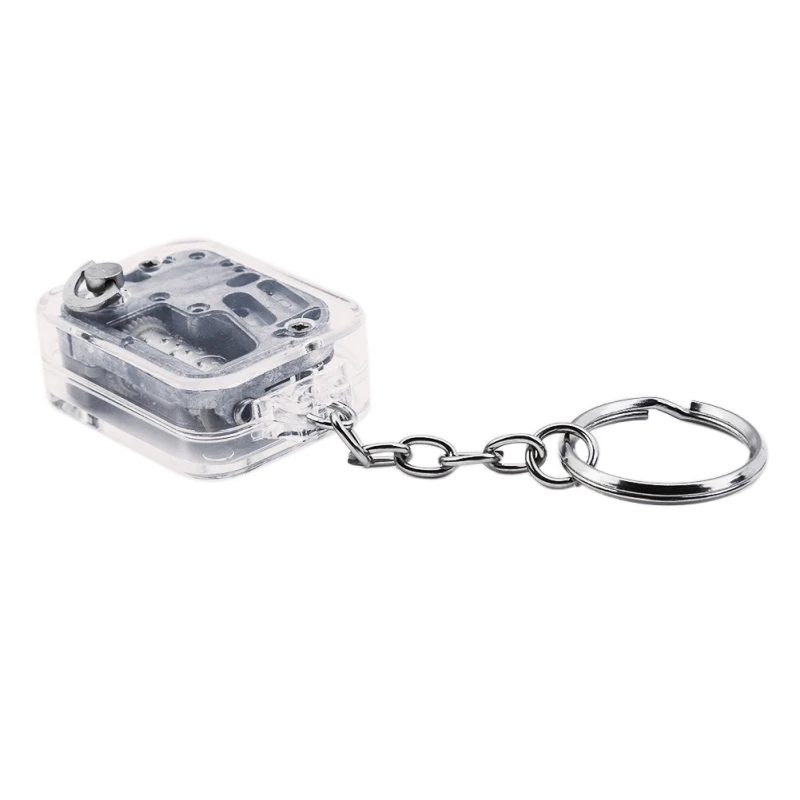 

Mini Pocketed Music Box With Keychain Unique Small Music Box Portable Acrylic Mini Music Box No Need Battery For Outdoor Tarvel