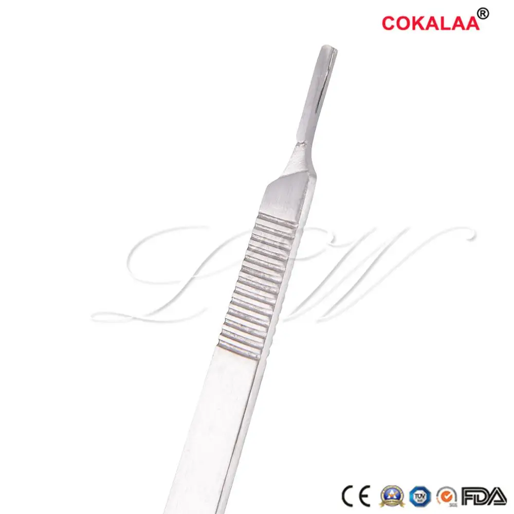 1 шт. хирургический нож для скальпеля Ручка из нержавеющей стали стоматологические инструменты для рта зубной имплантат хирургическое лезвие для скальпеля - Color: 2