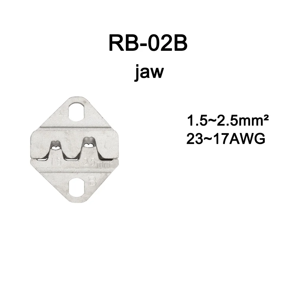 LUBAN высокое качество обжимной инструмент обжимные плоскогубцы штампы наборы для RB серии 1,5-мм2 RB02B челюсти мини европейский стиль - Цвет: RB-02B