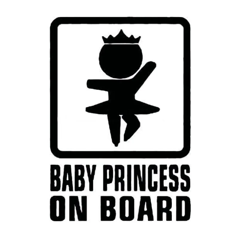

Baby Princess Car Stickers Personalized Warning Signs Reflective Car Stickers Creative Fashion Accessories Car Stickers 11*16CM