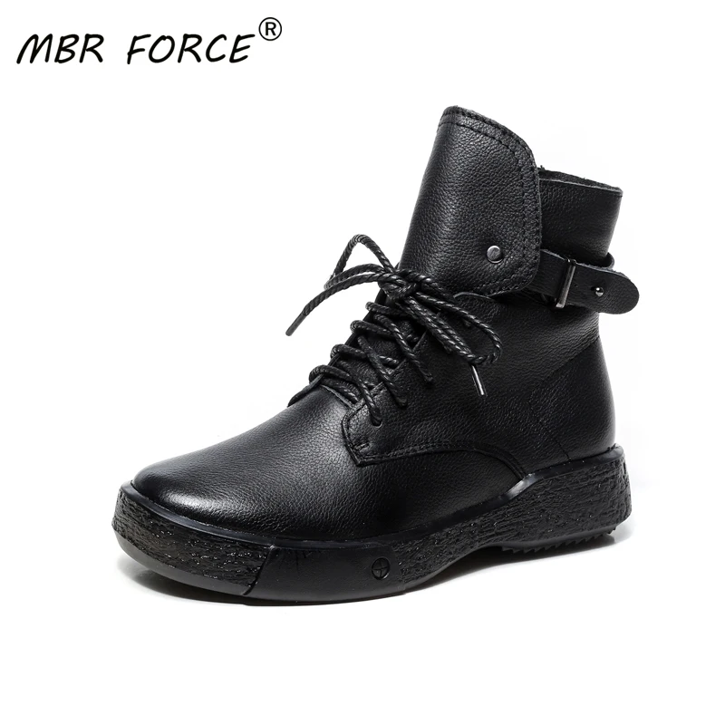 Ботинки MBR FORCE женские из натуральной воловьей кожи Модные Повседневные Вечерние