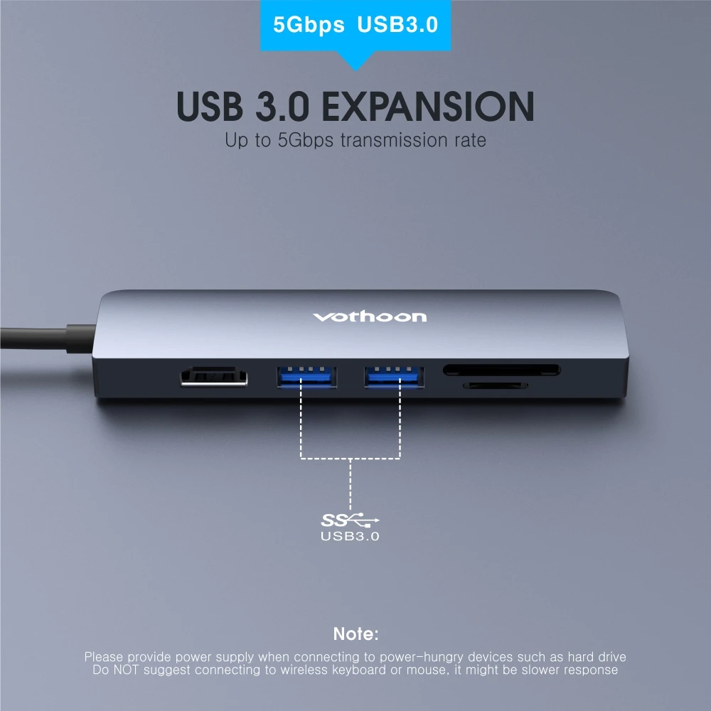 Votoon USB C концентратор типа C для мульти USB 3,0 концентратор HDMI адаптер для MacBook Pro huawei samsung S10 USB-C 3,1 сплиттер 3 порта USB концентратор