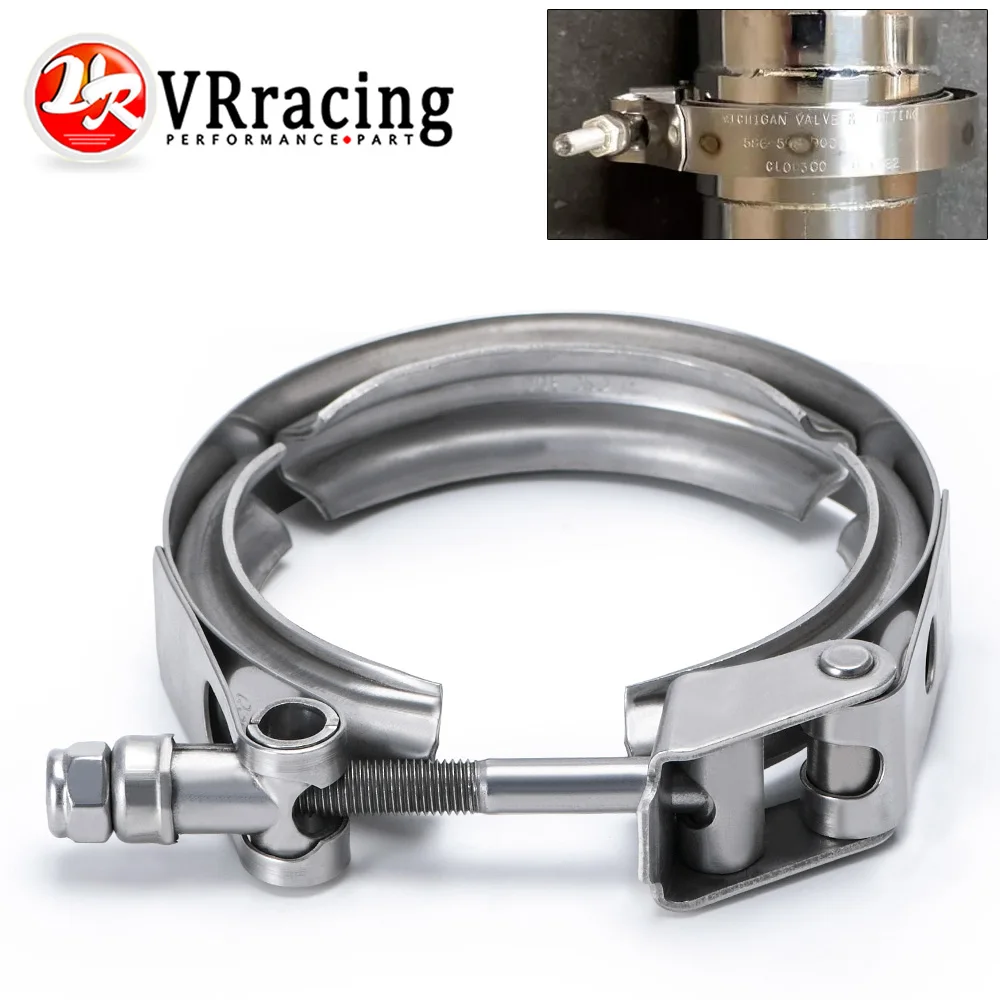 3" V band V-Band Stainless 4 Clamps & 8 Flanges for Exhaust Downpipe Intercooler