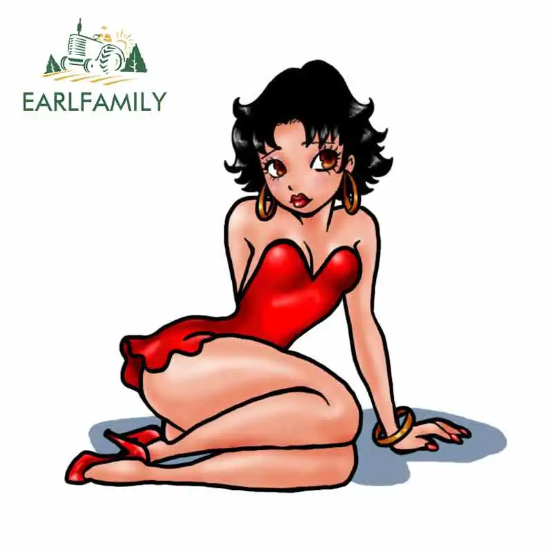 EARLFAMILY 13 см x 12 6 для Бетти Буп сидя на земле Кемпер наклейки DIY окклюзия царапины