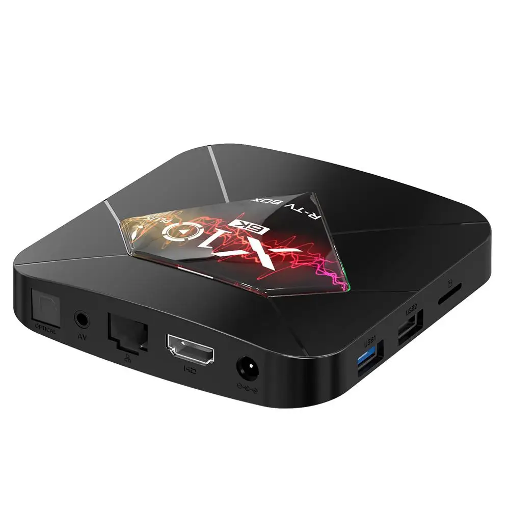 Для Android 9,0 os tv Box Lot lcd X10 PLUS Smart tv Box Android9.0 WiFi 6K Quad основной игрок+ клавиатура 4+ 32 Гб 4+ 64 ГБ tv Box r60