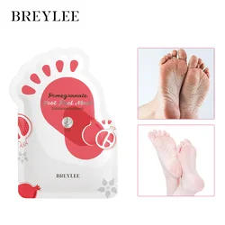 BREYLEE Pomegranate Foot Peel Mask Exfoliating Dead Skin Keeping Moisture Repairing Dry Rough Brightening Skin Foot Care Mask