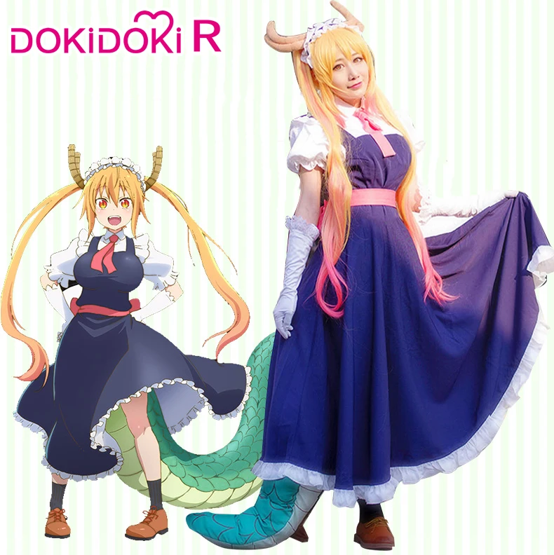 DokiDoki R косплей по мотивам аниме мисс Кобаяси дракон горничная Тору Женский костюм