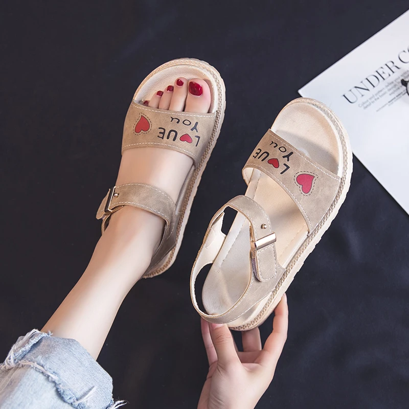 

2020 Summer Women Sandals Woman Elastic Band Flats Ladies Fashion Rome Sewing Footwear Open Toe Women's Shoes Plus Size
