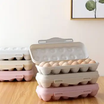 

2Pcs 12 Grids Refrigerator Shatterproof Egg Box Egg Storage Box Duck Egg Tray Box Kitchen Reusable Organizer Rack Storage