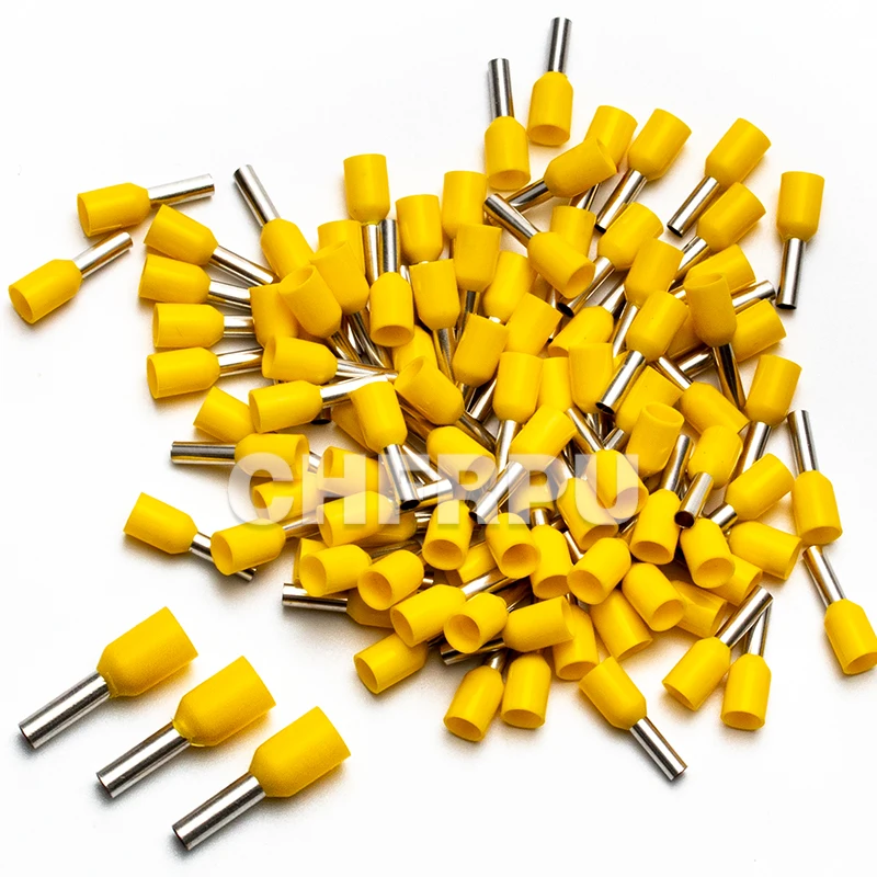 wire connect 100pcs Insulated connector Terminal Crimp Terminator cold pressed insulated termina VE0508 7508 1008 1508 2508 4009 usb c power adapter Electrical Equipment & Supplies