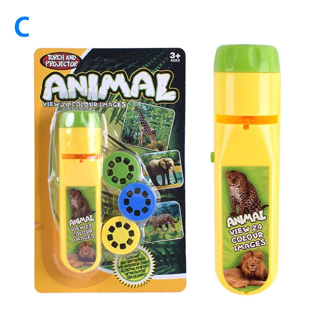 8 Colors Kids Flashlight Story Book Projector Torch Early Educational Light-up Toys Sleep Light Preschool Projection Lamp Gift 2