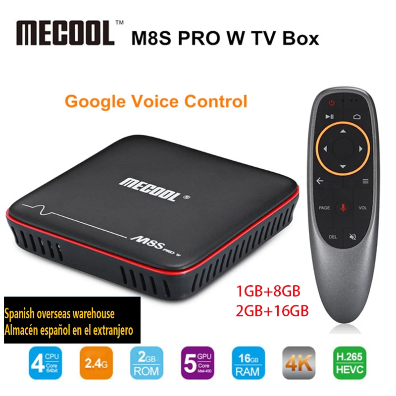 Голос Управление M8S PRO W с ТВ Amlogic S905W 1/2GB ram 8/16GB rom Android 7 1 Smart коробка H.265 4K 2 4G Wi Fi IP