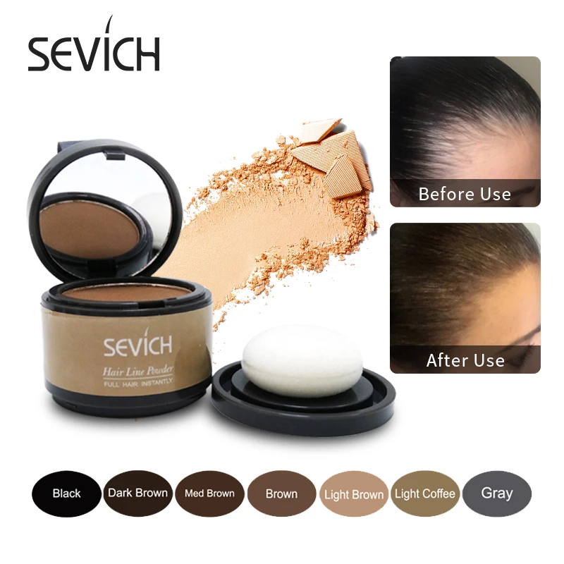 Sevich Magical Fluffy Hairline Powder Hair Line Shadow Hair Concealer Root Cover Up Gray Coverage Unisex Instantly 8 Color