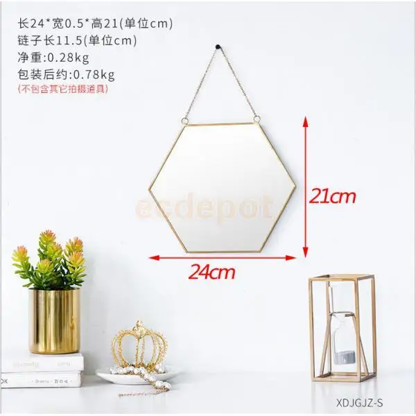 Glass Glamour Dressing Table Vanity Make Up Mirror Bathroom Wall Hangings, with Hanging Strap, Girls Gift