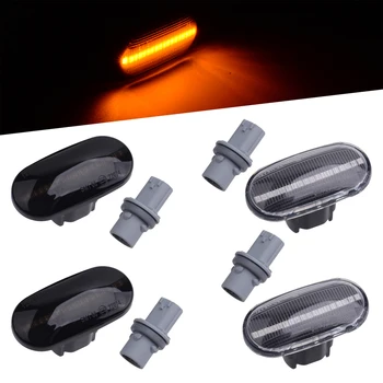 

2Pcs Car Dynamic Flowing LED Side Marker Signal Light Yellow Fit for Honda Civic Del Sol S2000 Acura Integra