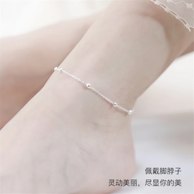 Anklets For Women Transfer Beads Adjustable Foot Anklet Bracelet Leg Chain Foot Jewelry Woman Shoes Luxury Anklets For Women Transfer Beads Adjustable Foot Anklet Bracelet Leg Chain Foot Jewelry Woman Shoes Luxury
