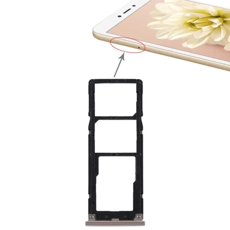 SIM Card Tray Dual Slot Holder Carrier Container Repair Part for Redmi 5/Note 5/ Note 5A/ 5 Plus LX9A