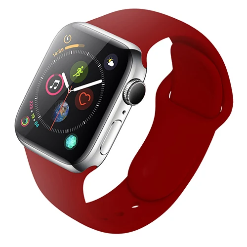 Силиконовый ремешок для часов Apple Watch 5 4 44 мм 40 мм спортивный ремешок для iWatch серии 3 2 1 38 мм 42 мм полосы - Цвет ремешка: color 16