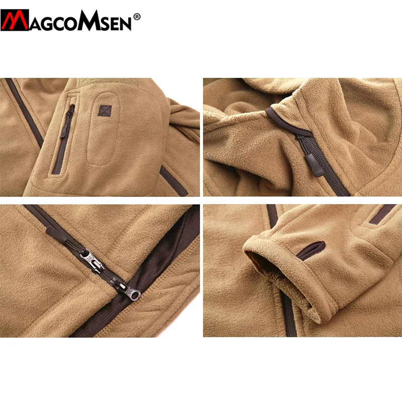 MAGCOMSEN зимняя мужская Военная флисовая куртка тактическая ветровка теплая
