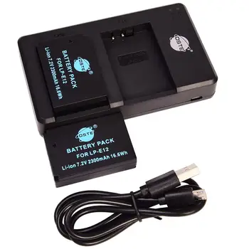 

DSTE Dual Slot Charger with 2x LP-E12 Battery for Canon EOS M10,EOS M,EOS M2, EOS M100,EOS 100D/EOS Kiss X7/EOS Rebel SL1 Camera