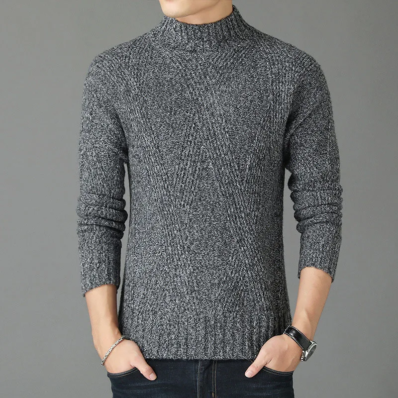 Autumn Winter Brand Slim Sweater Men Pullover Men Turtleneck Sweater Male Casual Sweaters Tops Long Sleeve Sweater Man Pullovers