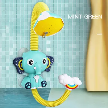 

Kids Bath Toy Cartoon Elephant Clouds Shower Faucet Spray Water Swimming Bathroom Bath Toy For Children Baby Water Game Bath Toy