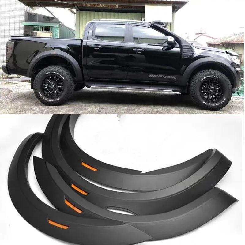  EXTRA EXTERIOR AUTO PARTS FENDER FLARE RUNNING BOARD SIDE BAR FIT FOR RANGER T7 T8 XLT PEDALS 4DOOR